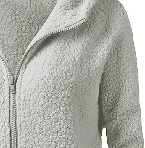 GOFULY Oversized Zip Up Sherpa Fleece Jacket for Women