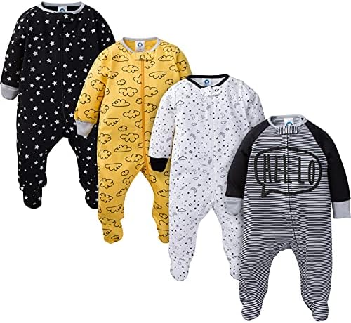 Gerber Baby Boys 4 Pack Sleep N Play Footie