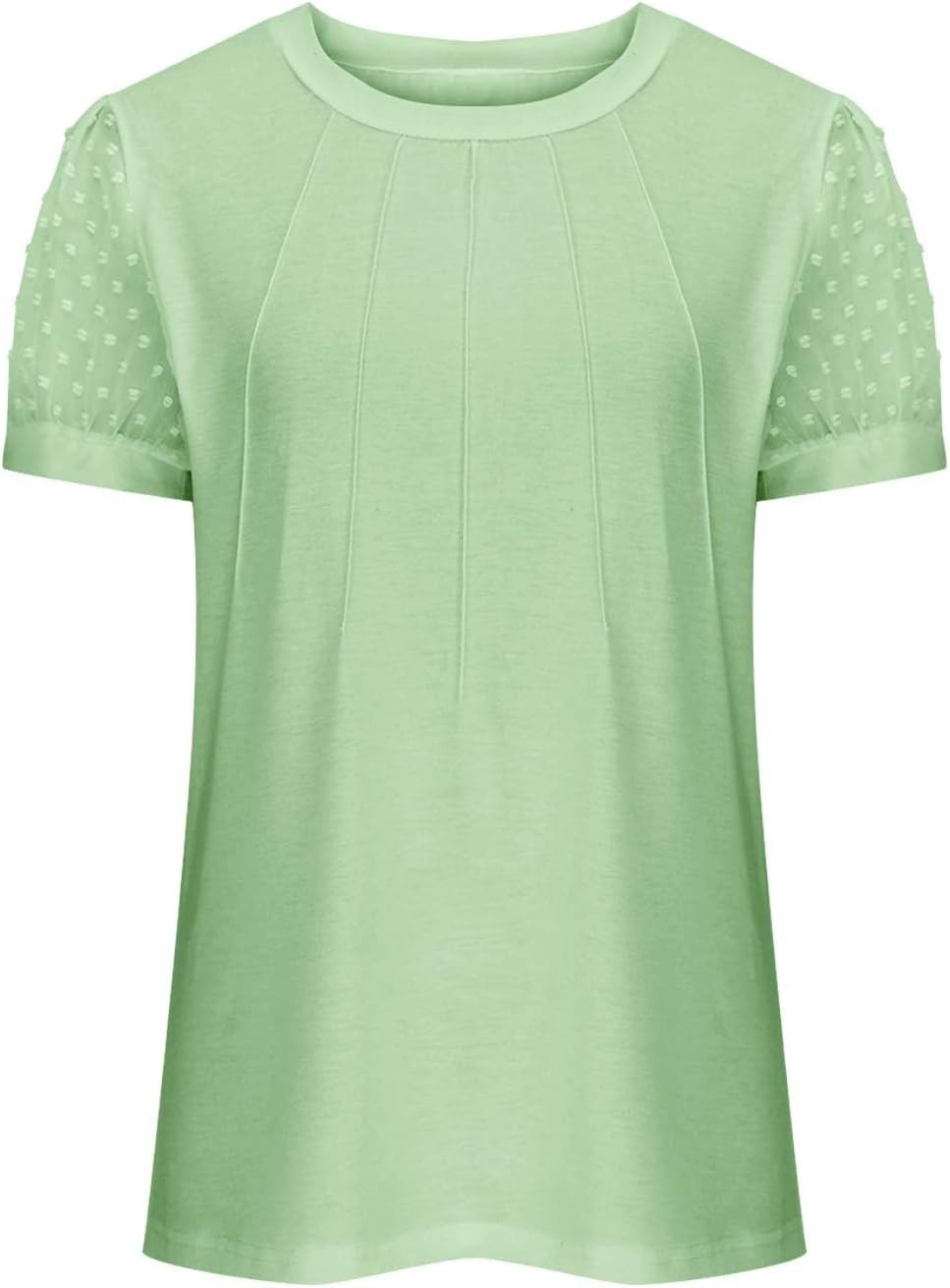 Sfascumop Womens Puff Sleeve T-shirt for a Casual Look