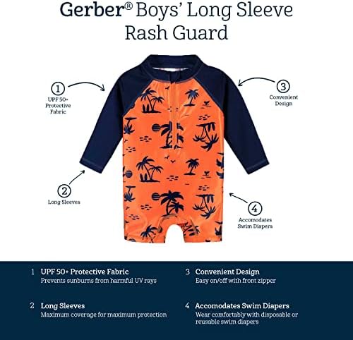 Gerber Baby Boys Toddler Swimming Rashguard