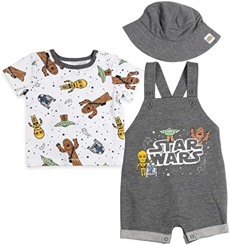 Officially Licensed Chewbacca R2-D2 Yoda 3-Piece Set for Babies