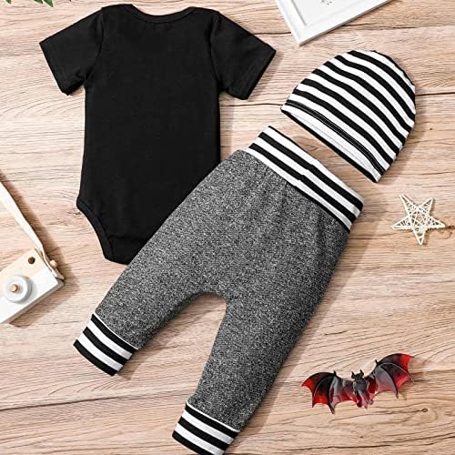 Newborn Boys Romper Pants Hat Set