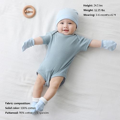 MAMIMAKA Newborn Baby Short Sleeve Bodysuit