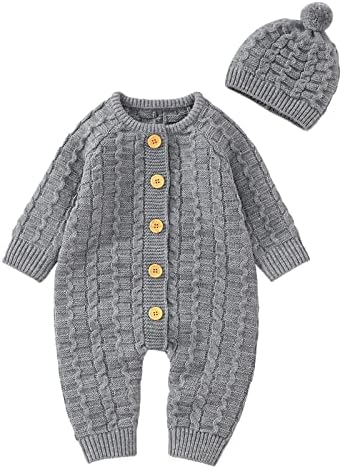 Knitted Solid Knit jumper sweatshirtRomper for Kids Boys and Girls
