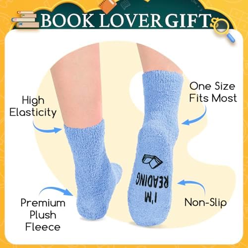 HAPPYPOP Teacher Appreciation Socks Women Men - 2025 Graduation Gifts for Book Lovers