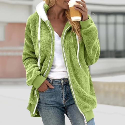 Oversized Soft Fleece Sherpa Hoodie for Women