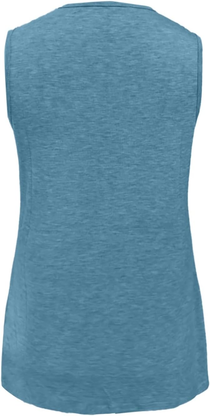Womens Trendy Summer Tank Top 2025 - V Neck Sleeveless