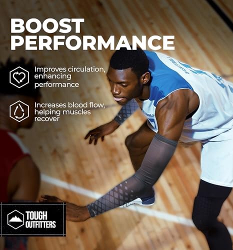 Compression Arm Sleeves for Men Women - Baseball Basketball Volleyball