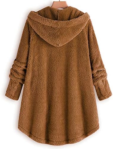 Womens Fuzzy Sherpa Jacket with Pockets