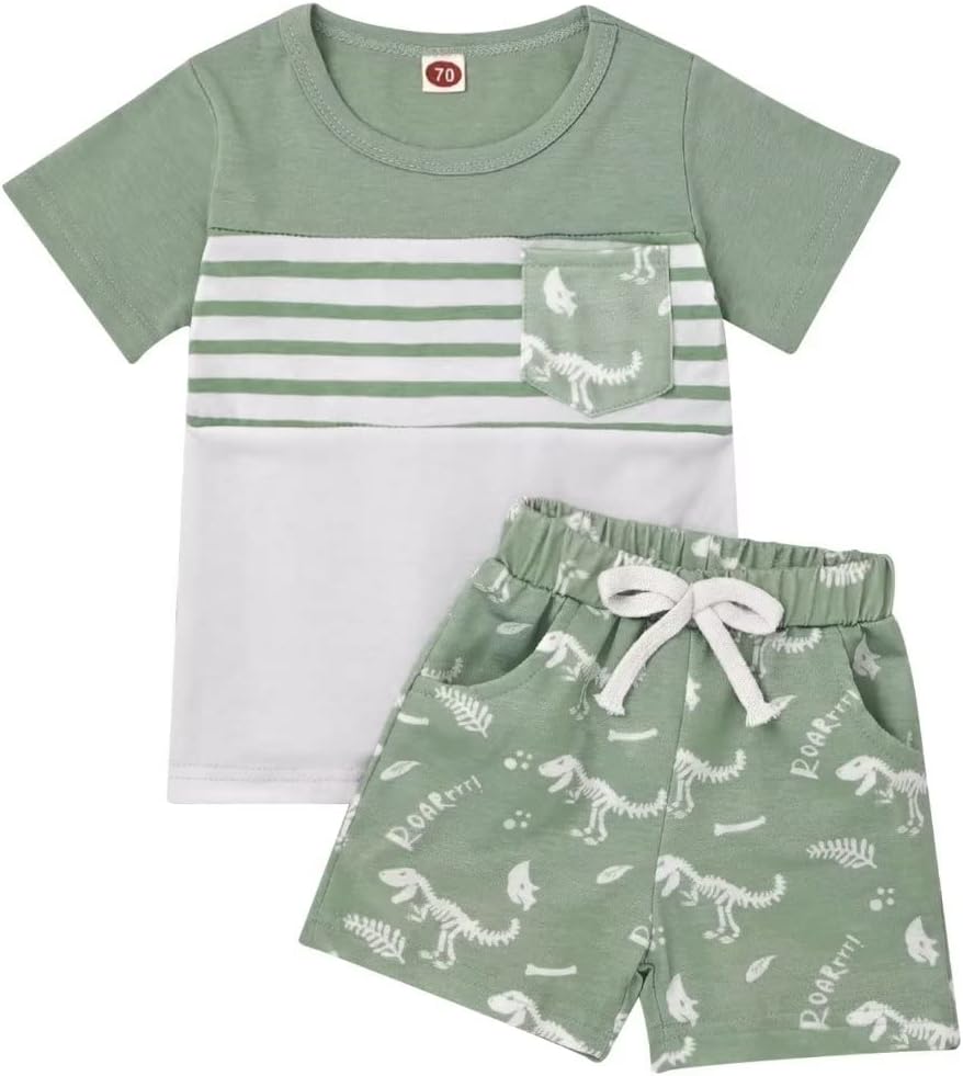 Toddler Boys Dinosaur T-Shirt Shorts Set