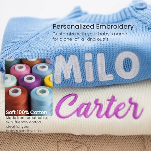 Personalized Baby Romper Set with Unique Embroidery for Newborns
