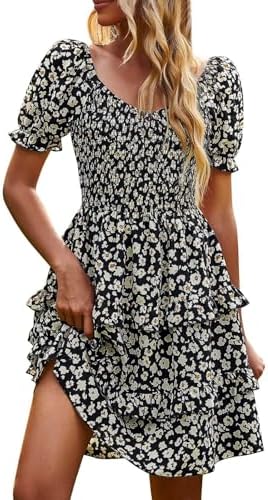 Floral Ruffle Stress-Free Midi Dress for 2025 vacation