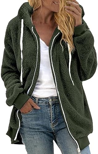 Premium Winter Fleece Sherpa Jacket for Women - Soft Warm and Durable