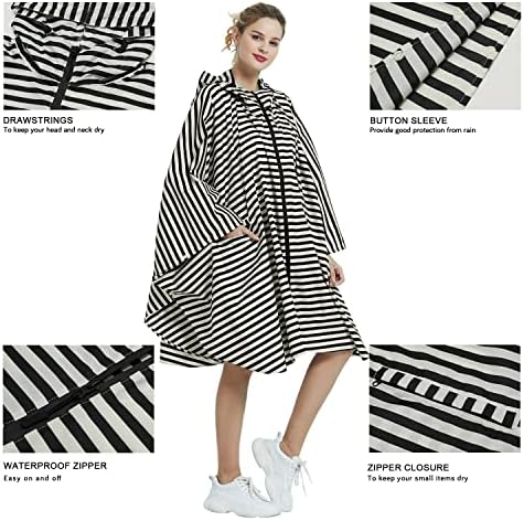 Salamra All-in-One Rain Jacket for MenWomen Waterproof Durable and Fashionable