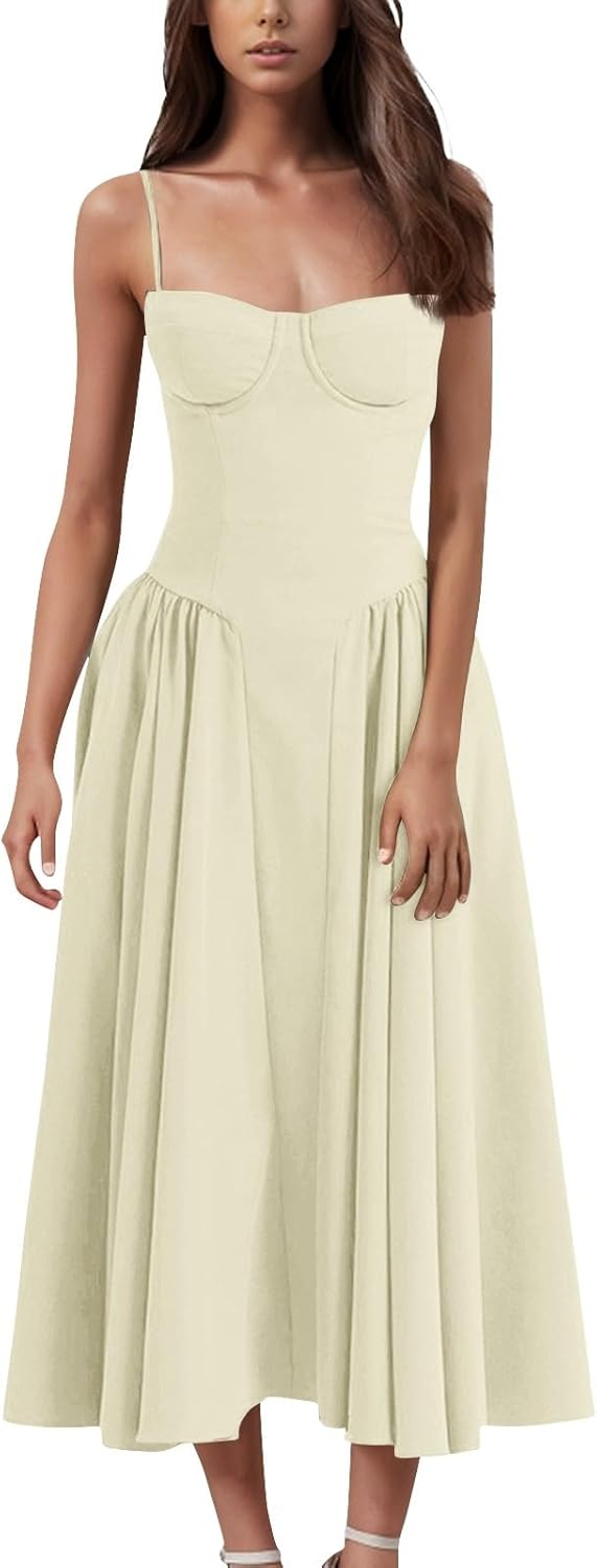Womens Corset Dress 2025 Summer Elegant Spaghetti