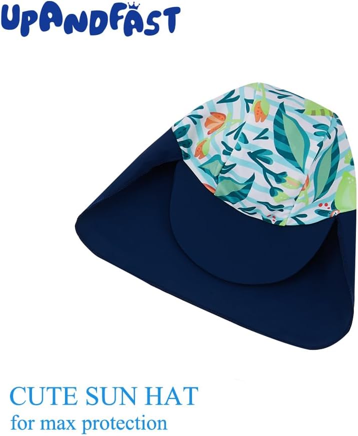 UPANDFAST Toddler Swimsuit UPF 50 Protection Sun Hat