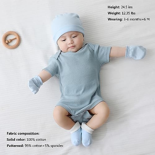 MAMIMAKA Newborn Baby Short Sleeve Bodysuit