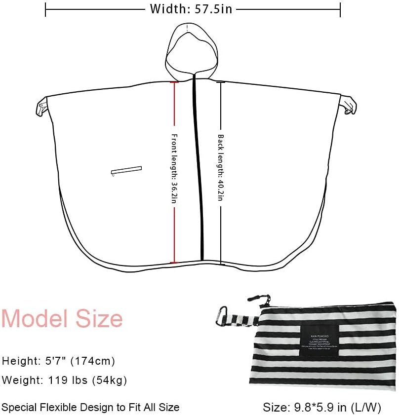 Salamra All-in-One Rain Jacket for MenWomen Waterproof Durable and Fashionable