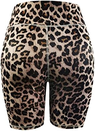 Leopard Print High Waisted Bike Shorts