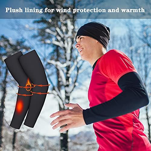4 Pieces Thermal Arm Warmer Compression Sleeve