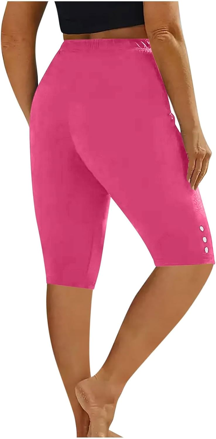Summer Capris for Women Trendy Lightweight Yoga Pants