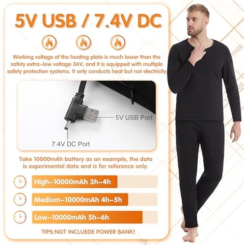 Warm Smart Electric Heated Underwear Pants for Men Women