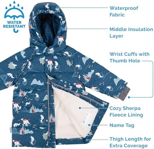 Jan Jul Waterproof Insulated Puffy Coat for Kids