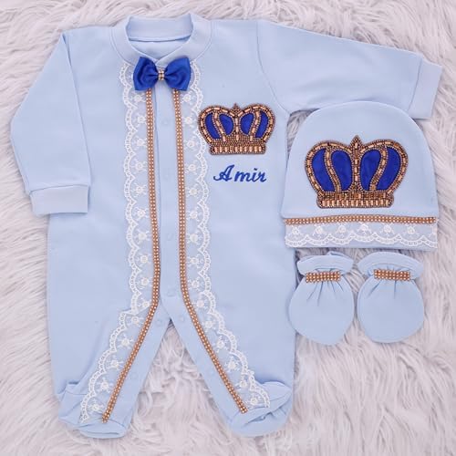 Personalized Unique Treasured Baby Boy 3-Piece Set