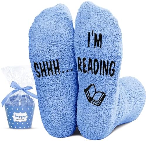 HAPPYPOP Teacher Appreciation Socks Women Men - 2025 Graduation Gifts for Book Lovers