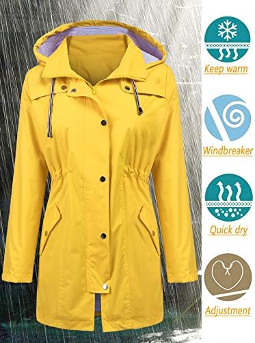 LOMON Womens Travel Jacket - Waterproof and Breathable