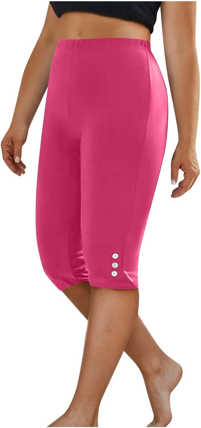 Summer Capris for Women Trendy Lightweight Yoga Pants