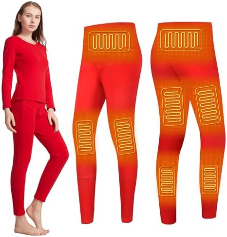 Heated thermal pants for women with 8 zones