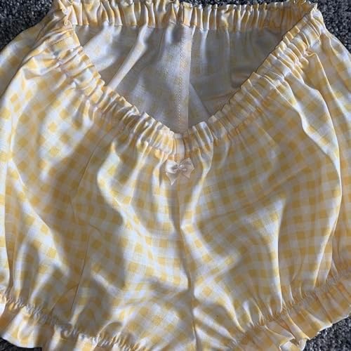NUFIWI Womens Cute Frill Ruffle Gingham Boy Shorts Y2k Smocked Bloomers