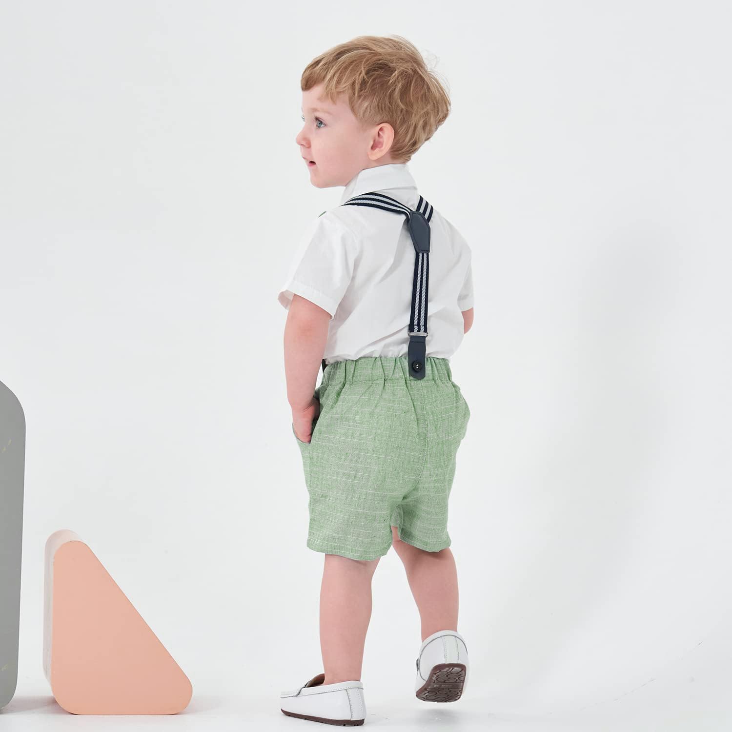 Volunboy Toddler Summer Gentleman Outfit Three-Piece Set for Boys