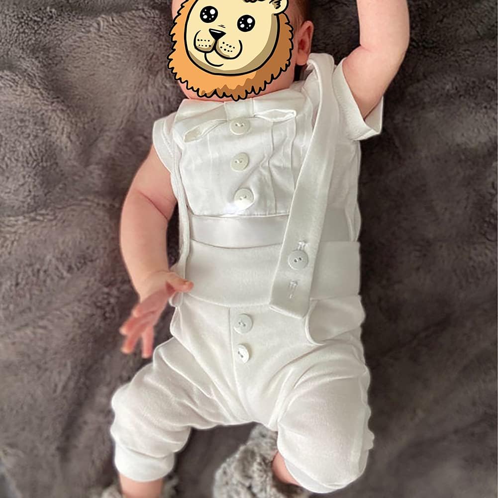 IBTOM CASTLE Baby Boys Baptism Bow Tie Tuxedo Suit