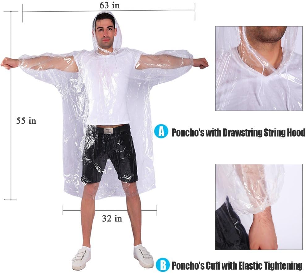 10-Piece Waterproof Rain Ponchodonn Set