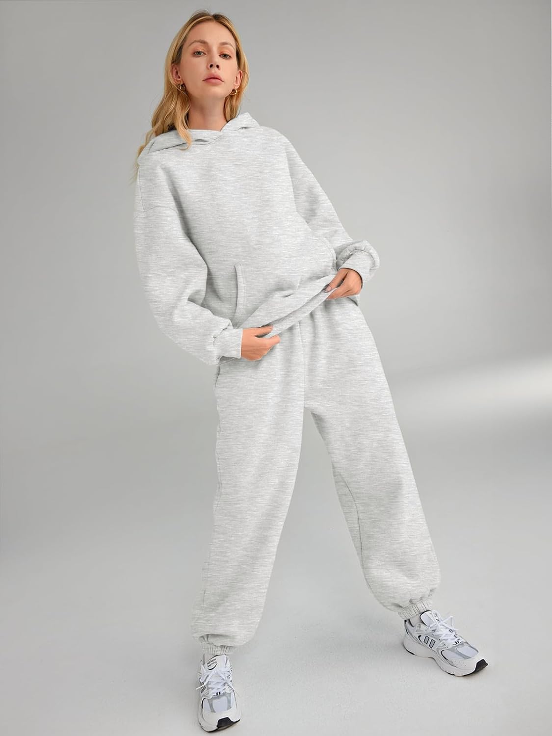 Womens 2-in-1 Lounge Outfit Sets with Kangaroo Pockets