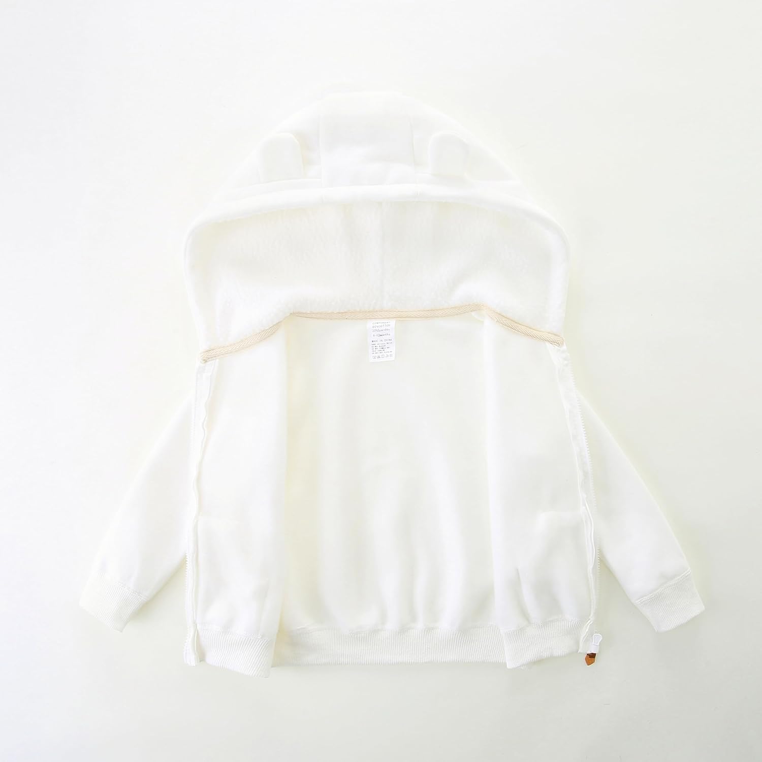 Babymine Baby Boy Girl Clothes Zip-Up Hoodie with Sherpa Lining - Stay Cozy