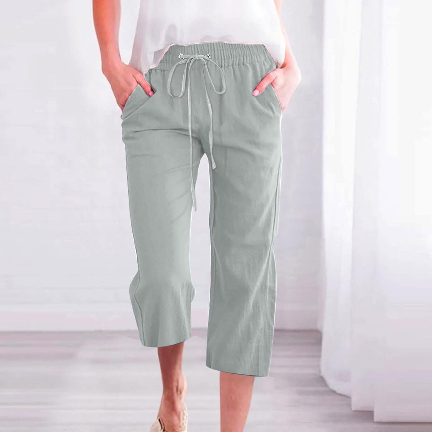 Trendy Cotton Linen Trends Elastic waist