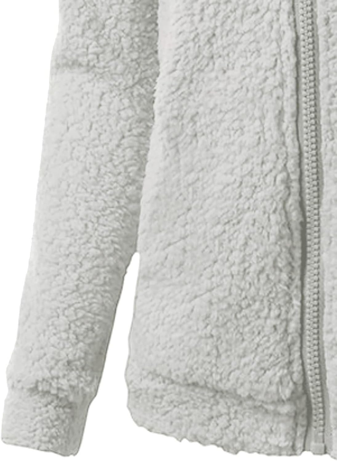 GOFULY Oversized Zip Up Sherpa Fleece Jacket for Women