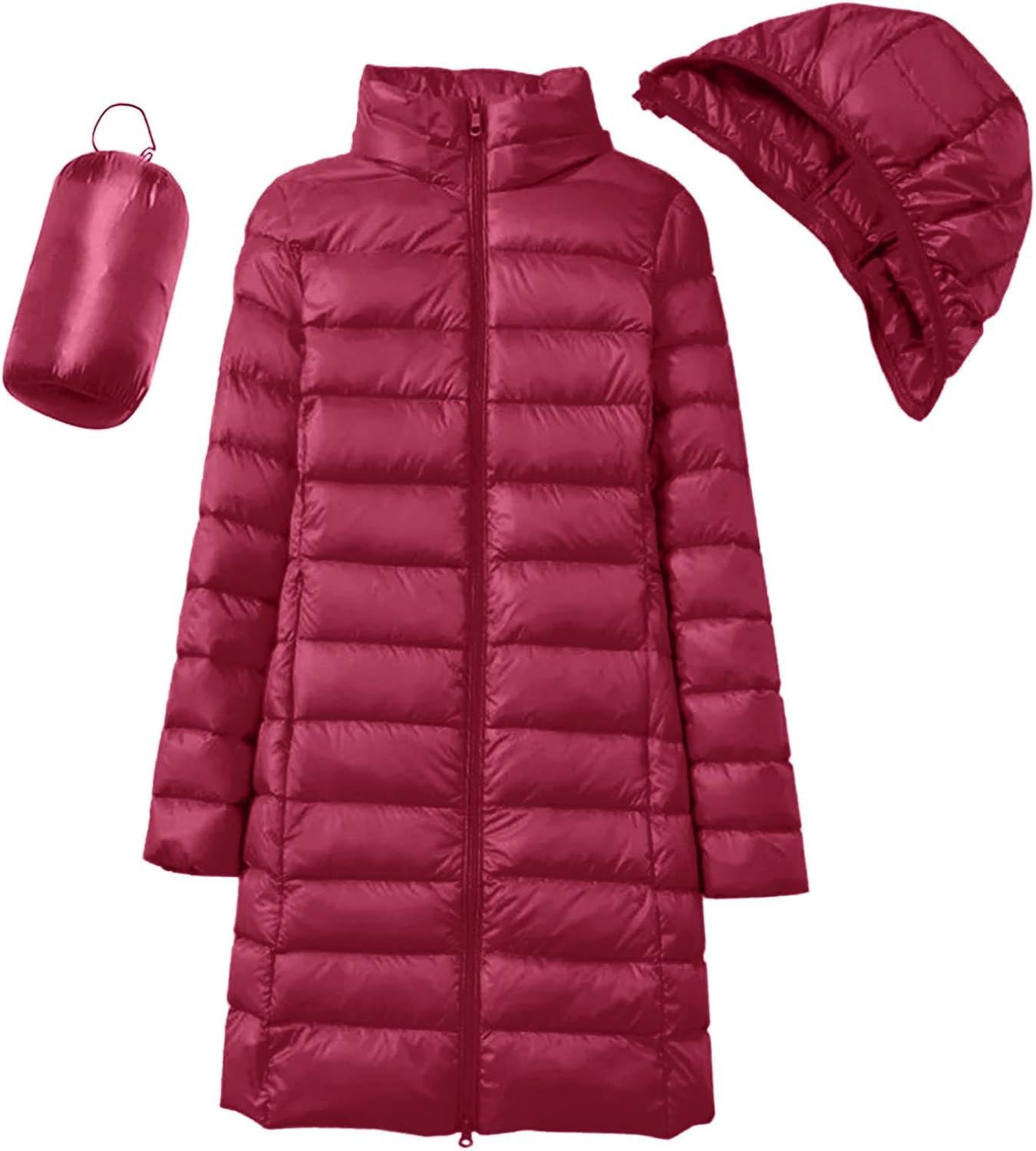 Womens Quilted Puffer Coat - Windproof and Water-resistant