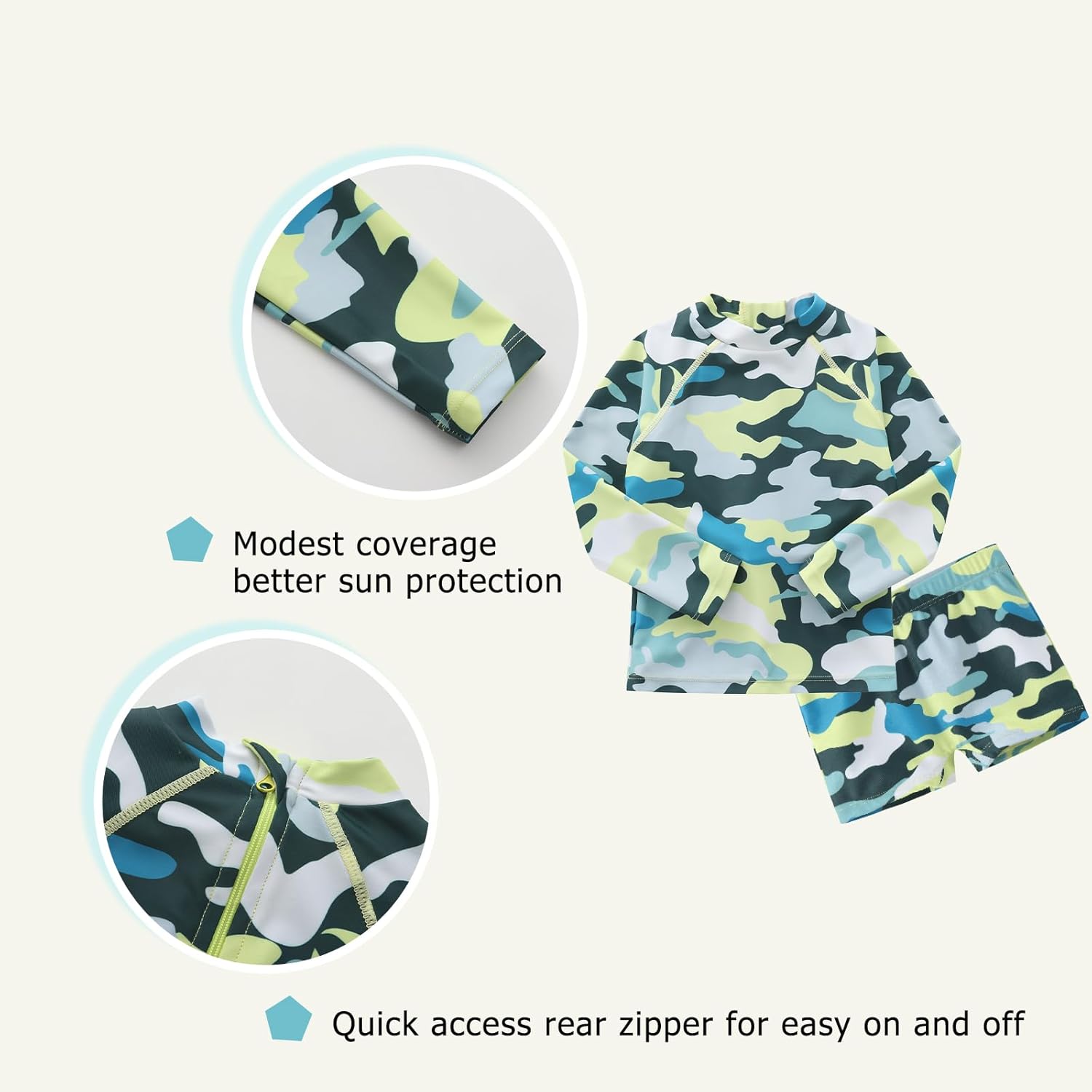 Mardonskey Boys Rash Guard Swim Set - UV Protection for Toddler