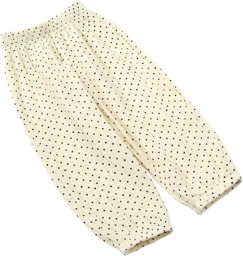 2-Pack Soft and Breathable Cotton Linen Toddler Joggers with Floral Patterns
