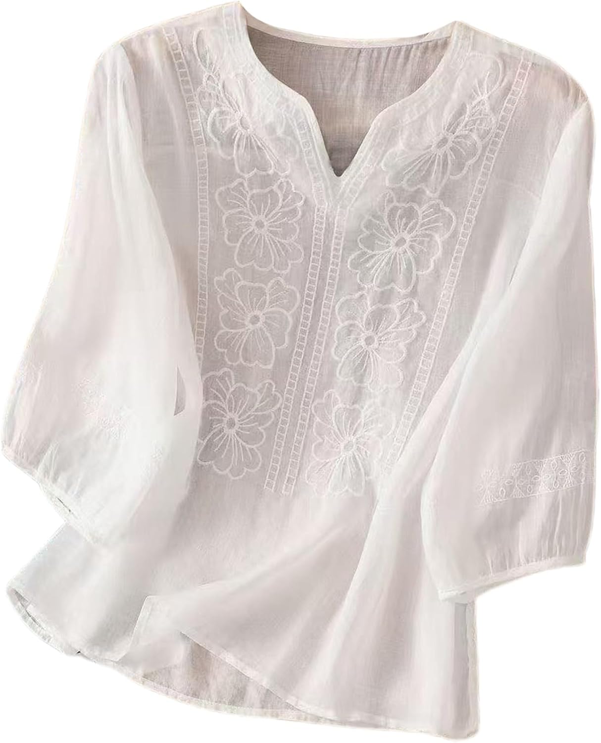 Boho-Chic Womens Embroidered Tunic