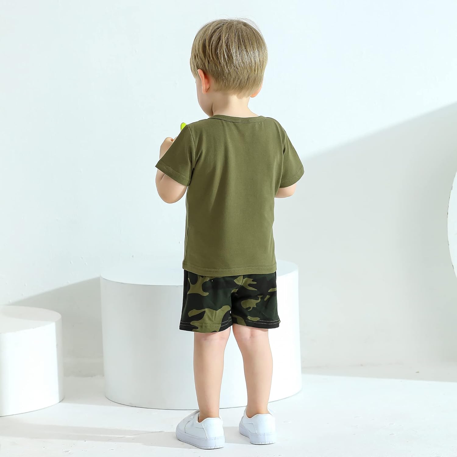 DISAUR Toddler Boys 2PCS Summer Short Sleeve Set with Pants