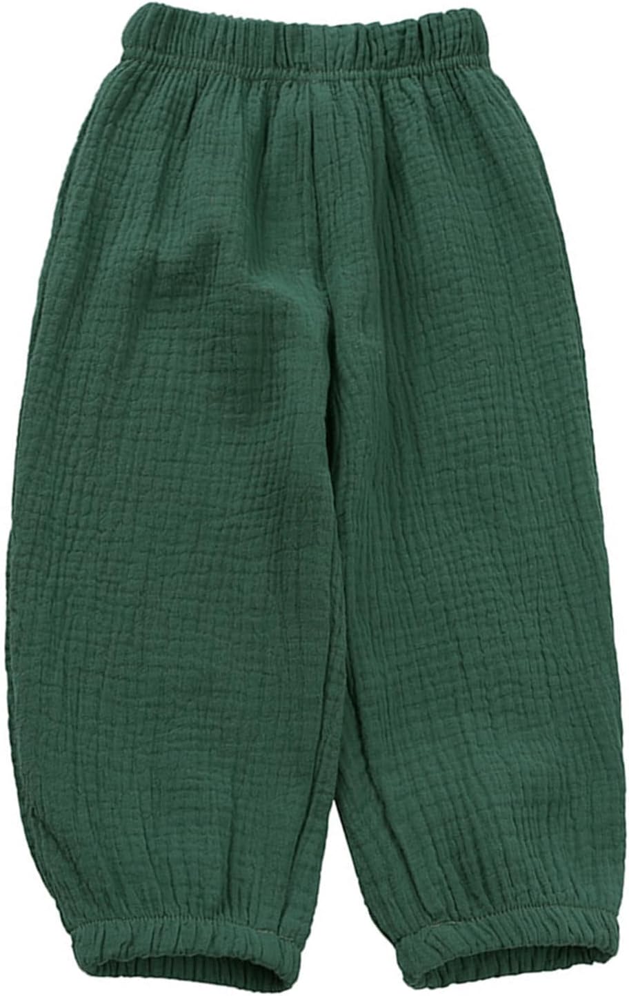3-Piece Kids Cotton Linen Elastic Unisex Trousers