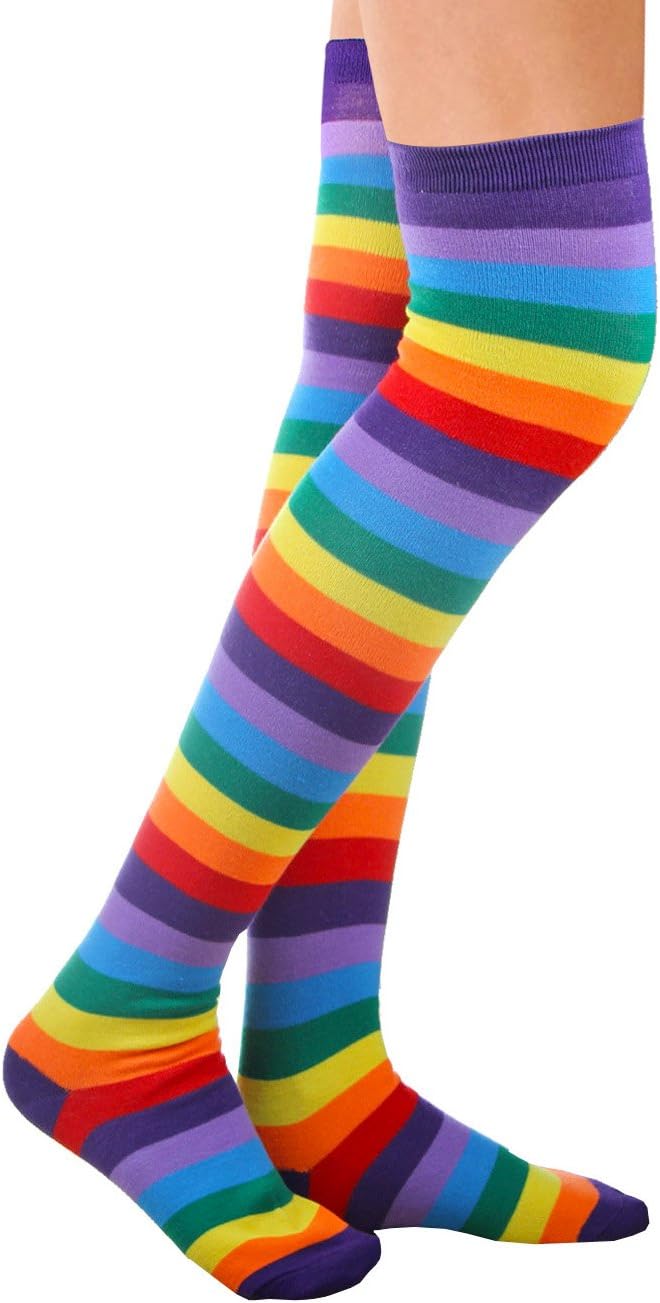 Chalier Rainbow Socks Gloves Set Perfect for Weddings Parties Everyday Style