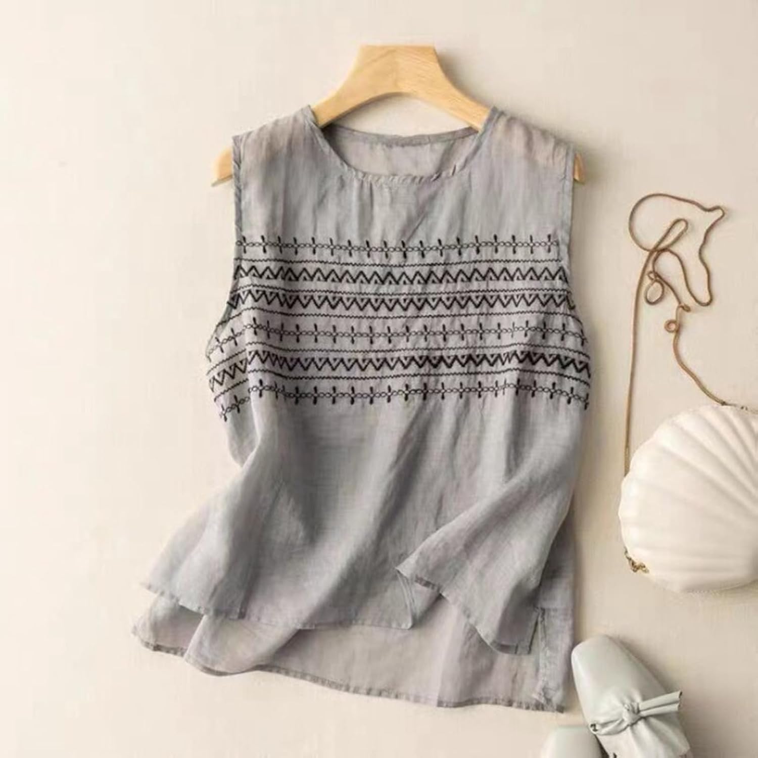 Linen Tank Top by Sfascumop