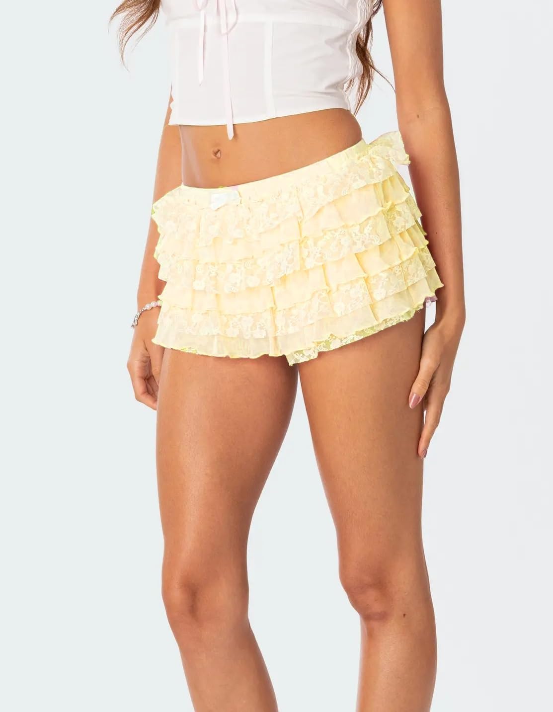 Womens LACE RUFFLE BLOOMERS LOW WAISTED LOLITA SEXY