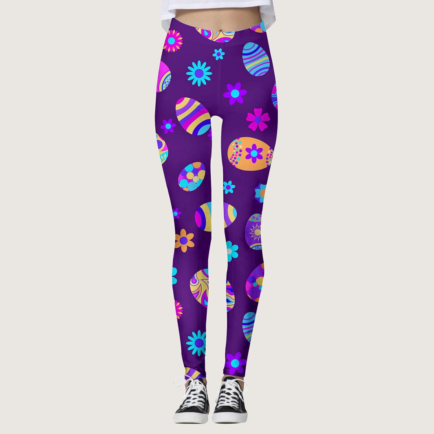 Happy Easter Day Tummy Control Yoga Leggings for Women